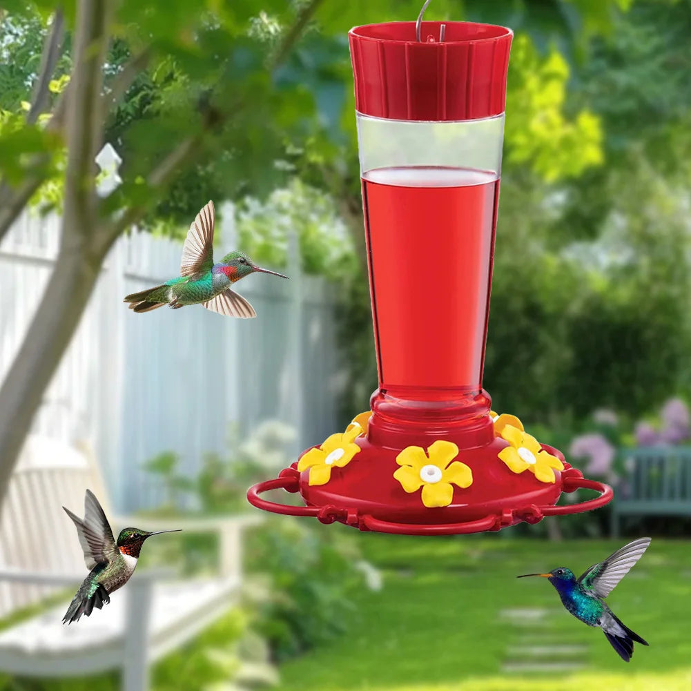 Large Capacity Plastic Hummingbird Feeder with Hook