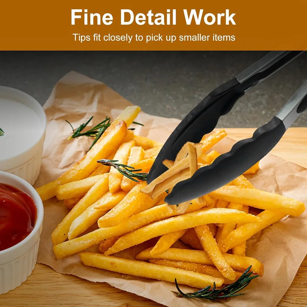 Silicone Kitchen Tongs (3-piece Set)