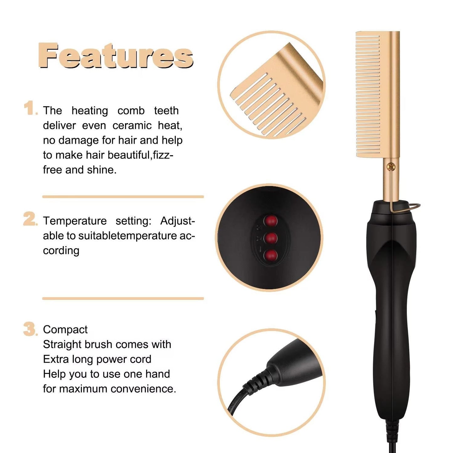 Hot Comb For Black Hair Thick And Coarse Hair