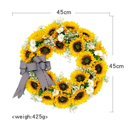 Sunflower and Daisy Wreath
