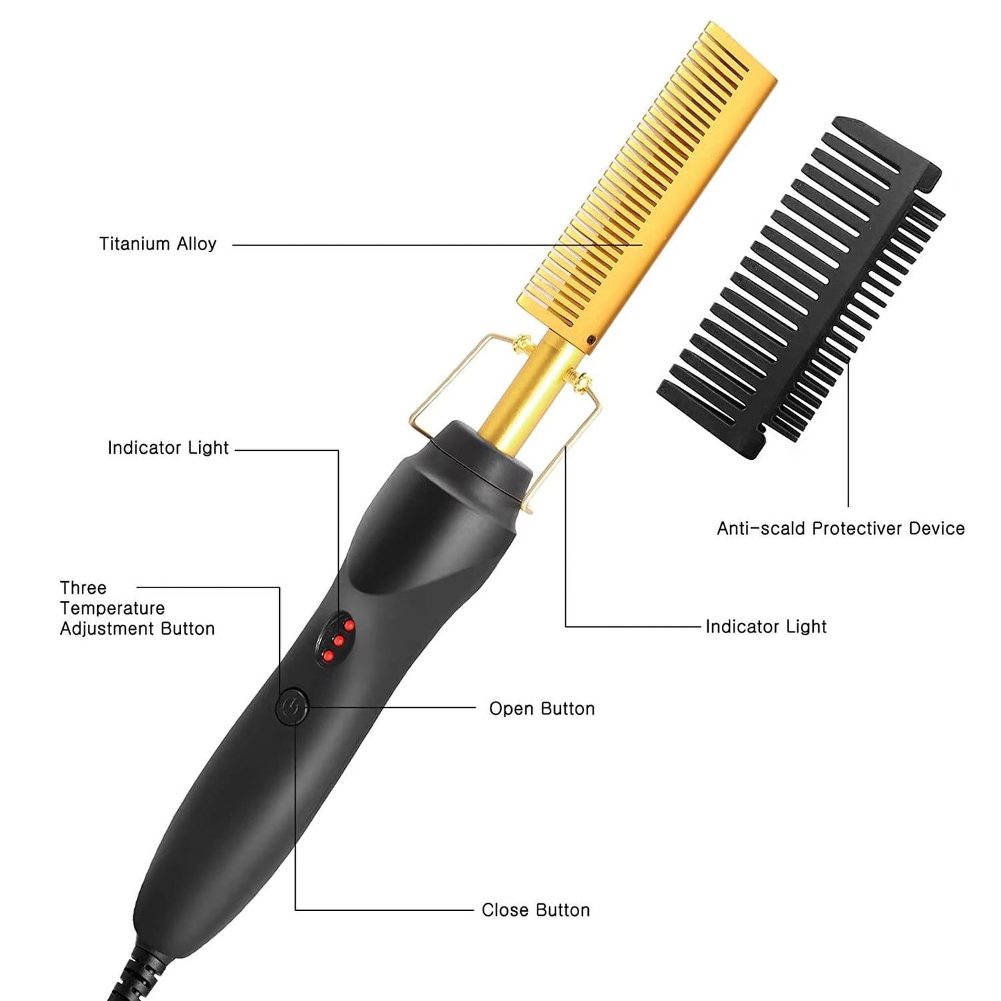 Hot Comb For Black Hair Thick And Coarse Hair