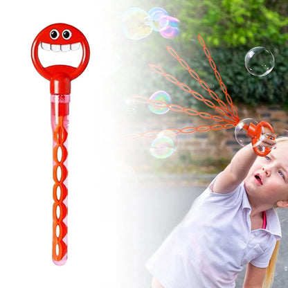 32 Hole Smiling Face Bubble Wand (Random Color)