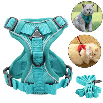 Reflective Cat Harness and Leash Set