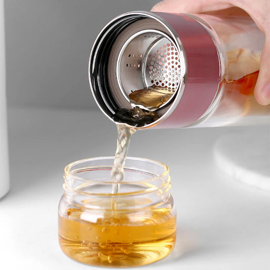 430ml Borosilicate Glass Double Layer Tea Infuser