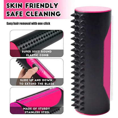 Pet Hair Removal Brush - Deshedding Brush for Dogs & Cats