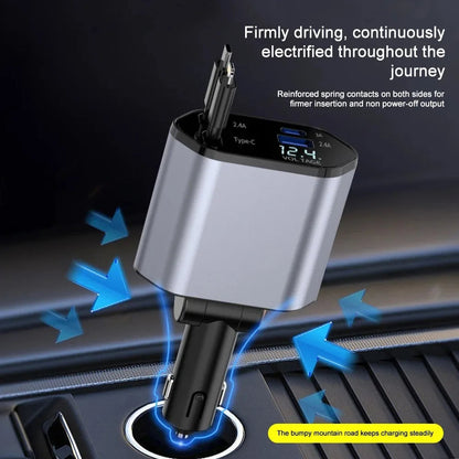 120W Retractable Car Charger