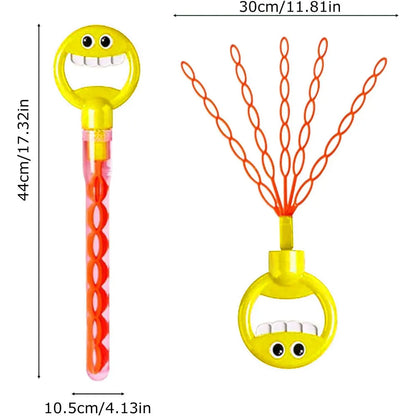 32 Hole Smiling Face Bubble Wand (Random Color)