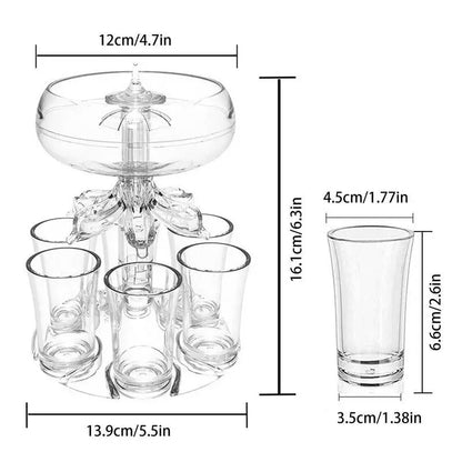 6 Shot Glass Drink Dispenser