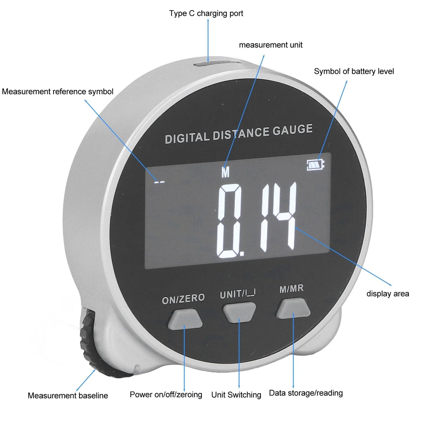 Smart Digital Tape Measure with LCD Display