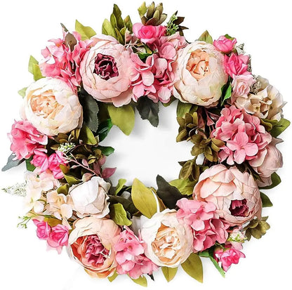 Peony Round Wreath