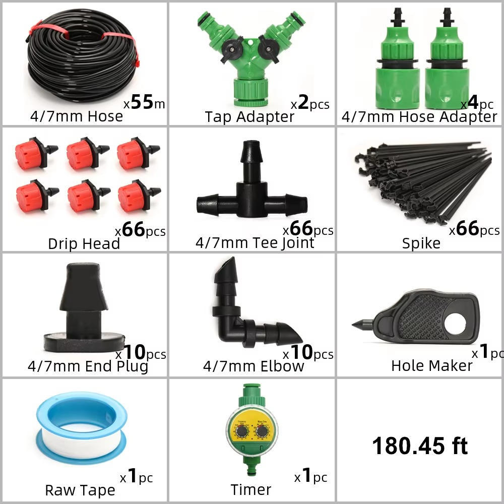 Drip Irrigation System With Automatic Timer