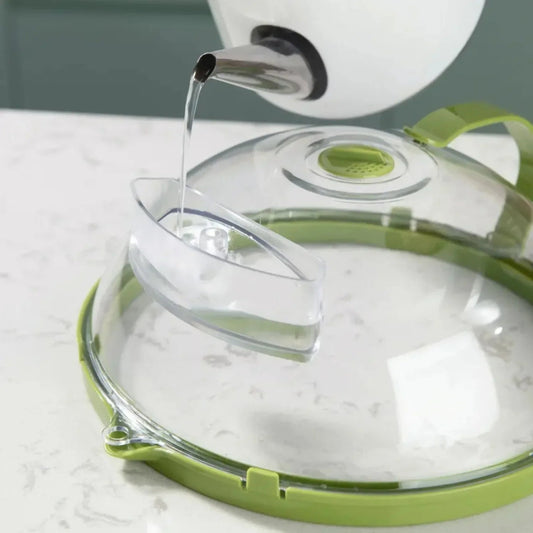 Microwave Food Cover with Water Steamer
