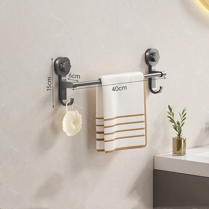 Wall-Mounted Towel Rack with Suction Cup
