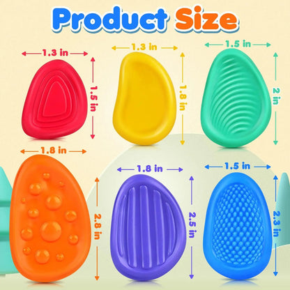 6 Pack Silicone Sensory Stone Fidget Toys