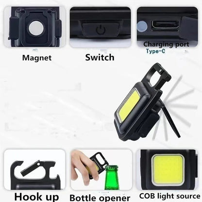 Mini LED Flashlight Keychain (1800LM)