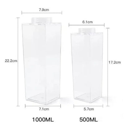 Transparent Milk Carton Water Bottle