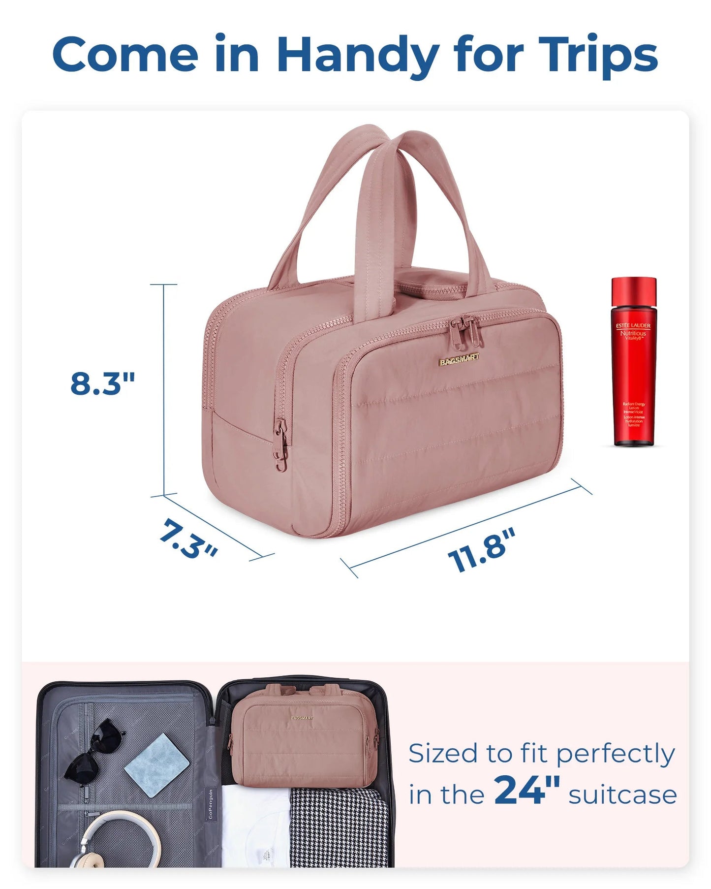 Large-Capacity Travel Toiletry Bag
