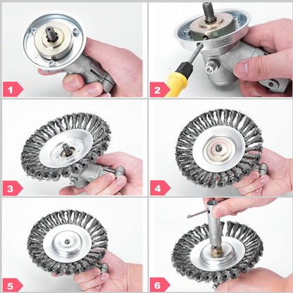 Unbreakable Wired Trimmer Blade - Round Edge Grass Trimmer with Blades for Weed Removal, Gifts for Gardeners