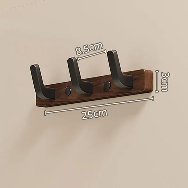 Minimalist Wall-Mounted Coat Hook with Wood & Metal Coat Holder