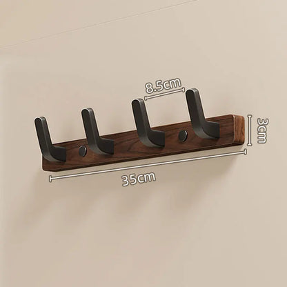 Minimalist Wall-Mounted Coat Hook with Wood & Metal Coat Holder