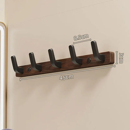 Minimalist Wall-Mounted Coat Hook with Wood & Metal Coat Holder