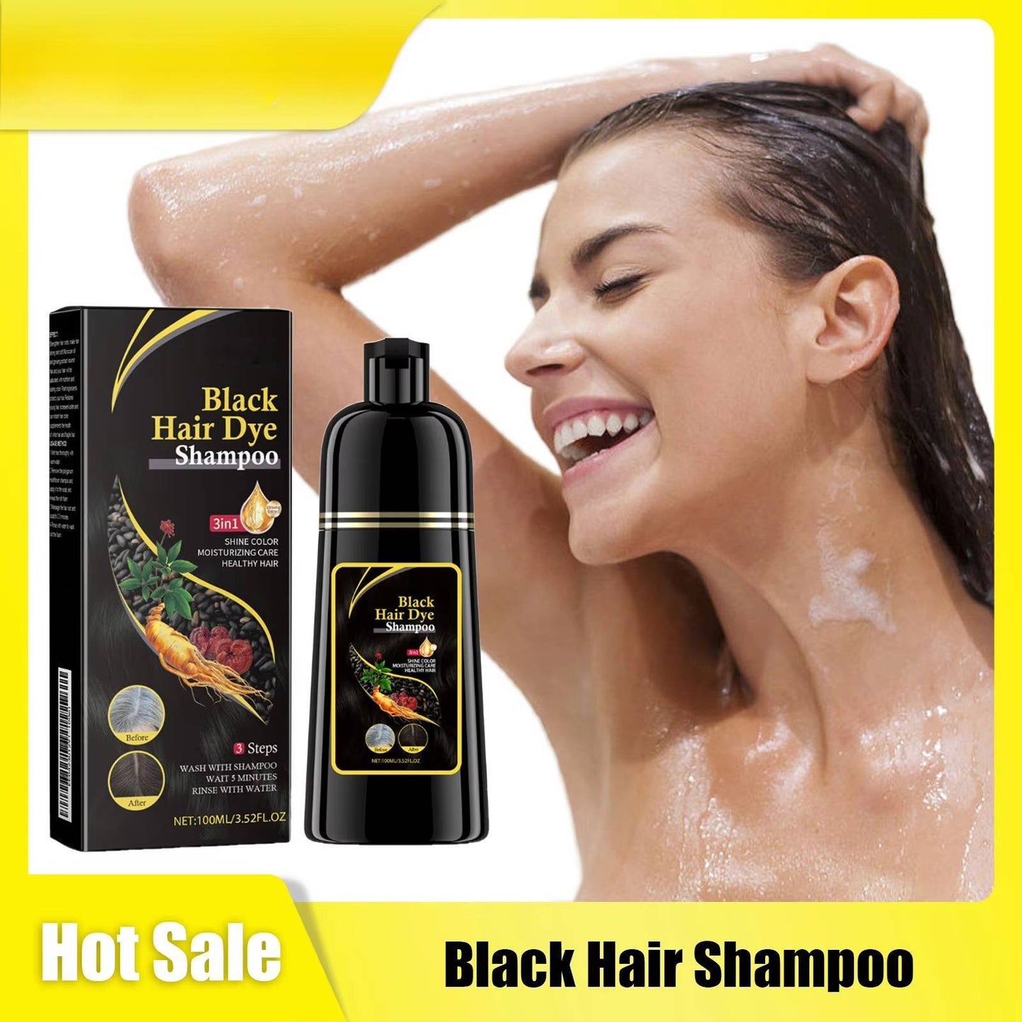 Black Hair Shampoo Dye