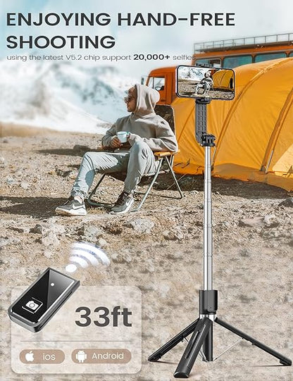 6 In 1 Wireless Bluetooth Selfie Stick With Fill Light