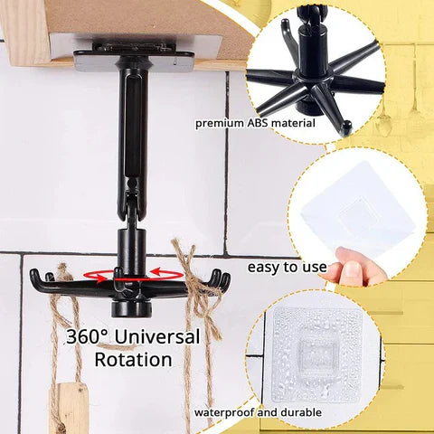 360° Rotating Self-Adhesive Utility Hook