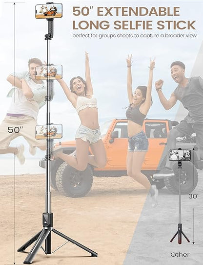 6 In 1 Wireless Bluetooth Selfie Stick With Fill Light