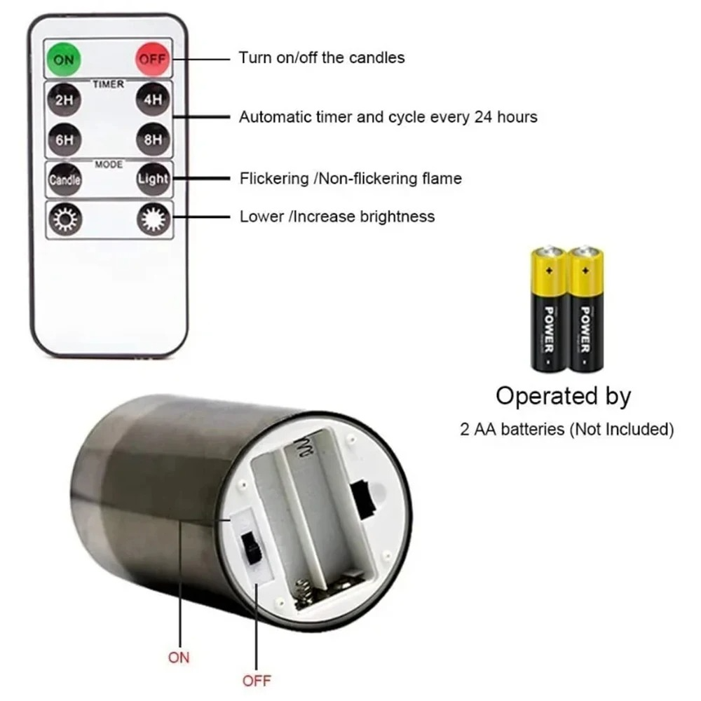 Realistic Flameless Candles With Remote