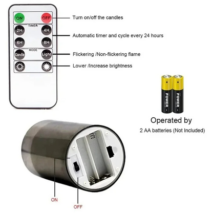 Realistic Flameless Candles With Remote