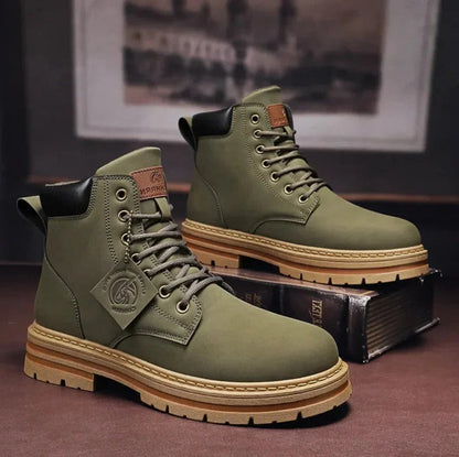 Waterproof Men's Lace-Up Boots With Comfort Sole