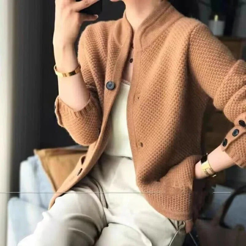 Soft Button Blazer - Structured Knit