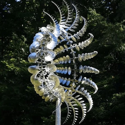 Metal Garden Windmill - Dual Motion Decorative Wind Spinner for Unique Garden Decor & Perfect Gift