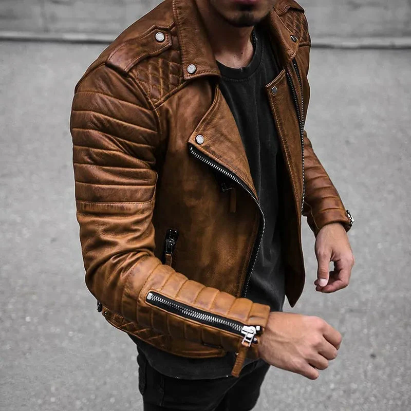 High quality, durable and stylish men's leather jacket