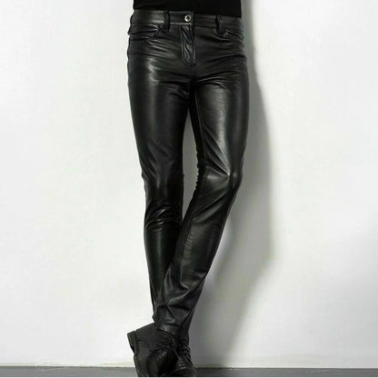 Men's Leather Jeans