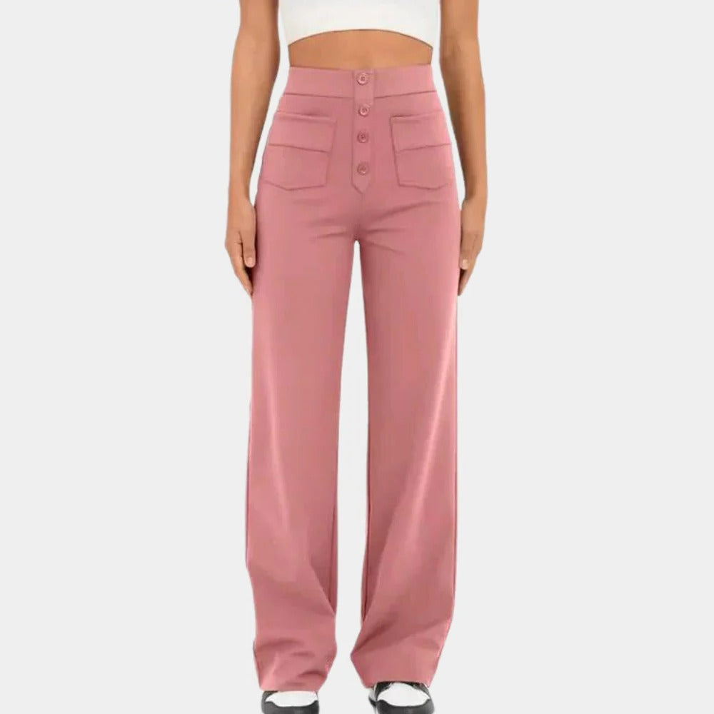 Casual High Waisted Women's Trousers