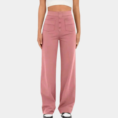 Casual High Waisted Women's Trousers
