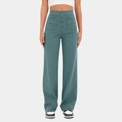 Casual High Waisted Women's Trousers
