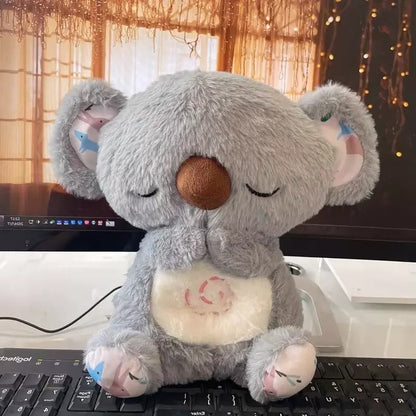 Anxiety Relief Koala Plush Toy with Music, Lights and Rhythmic Breathing Motion