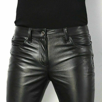 Men's Leather Jeans