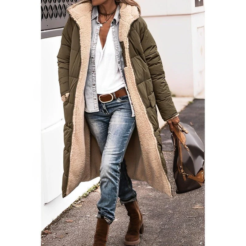 Long comfortable coat for women