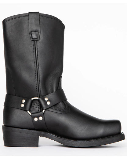 Men's Black Harness Boot - 11 Inch Tall