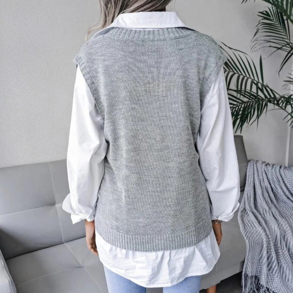 Women's V-Neck Knitted Cardigan