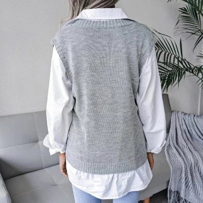 Women's V-Neck Knitted Cardigan