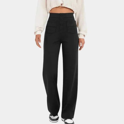 Casual High Waisted Women's Trousers