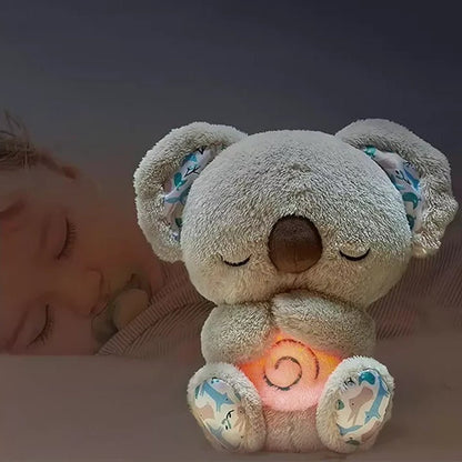 Anxiety Relief Koala Plush Toy with Music, Lights and Rhythmic Breathing Motion