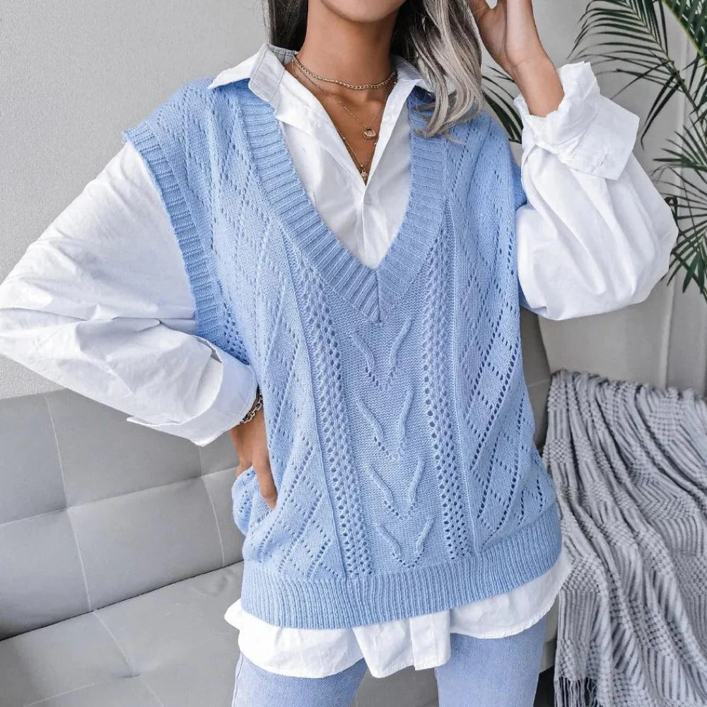 Women's V-Neck Knitted Cardigan