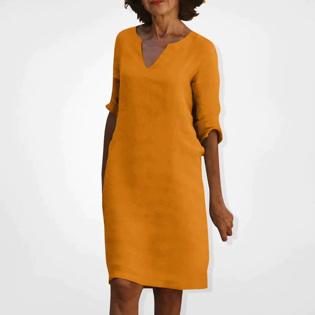 Summer Dress With V-Neck