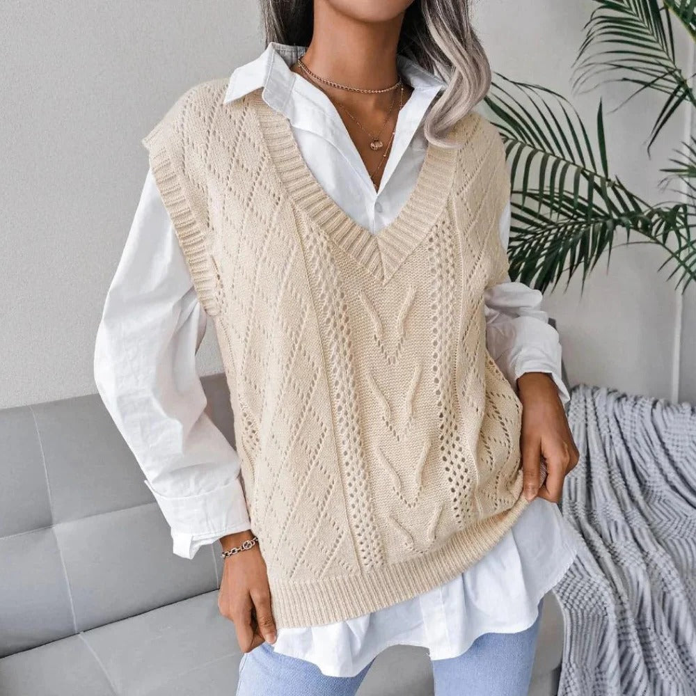 Women's V-Neck Knitted Cardigan